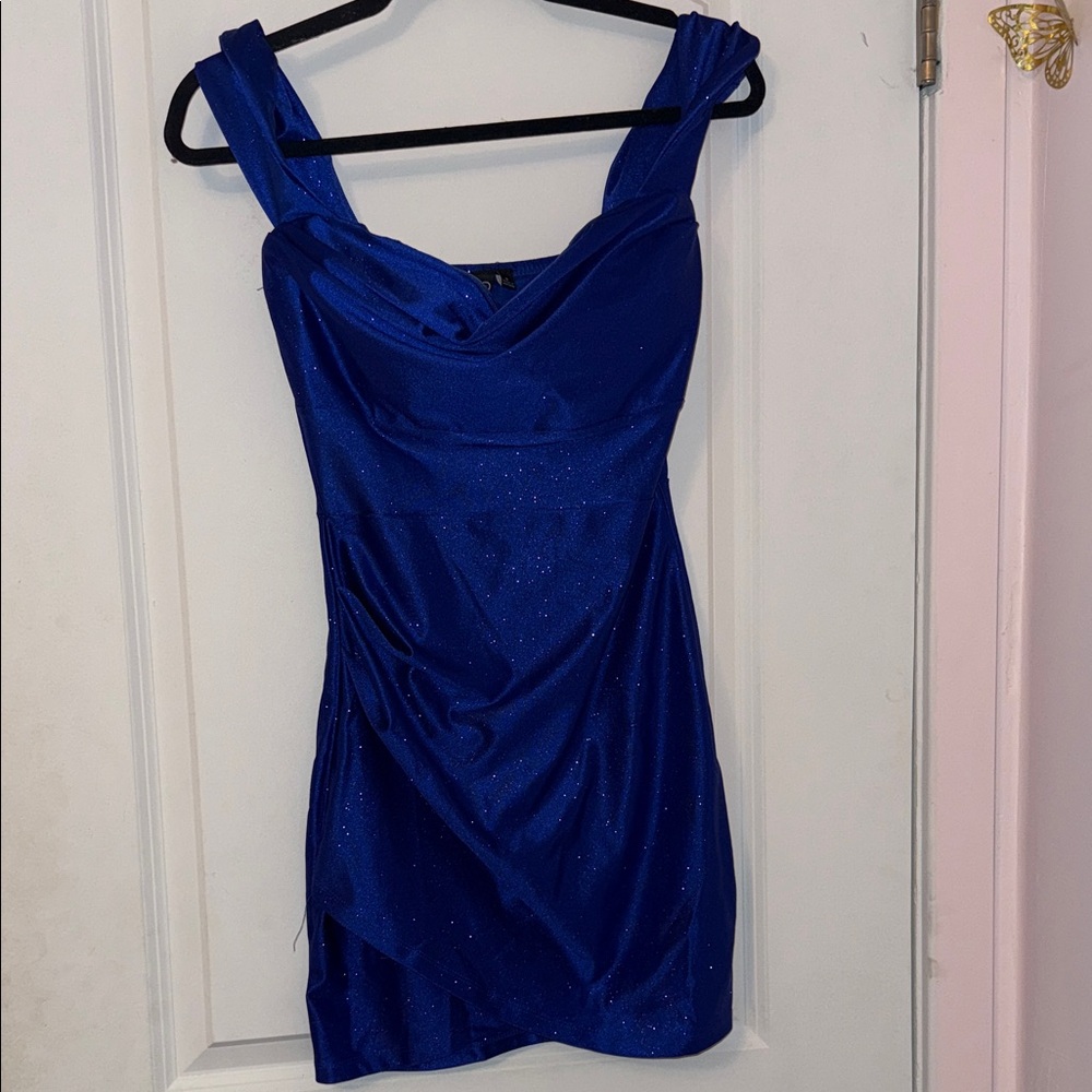 Windsor Royal Blue Sparkle Mini Dress